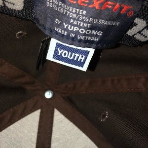 Hooey Youth Flexfit Blue and Brown Cap